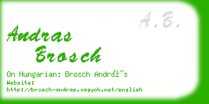 andras brosch business card